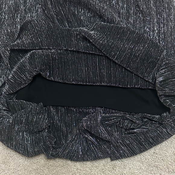 All Saints Asymmetrical Skirt in Black and Silver - Picture 4 of 4